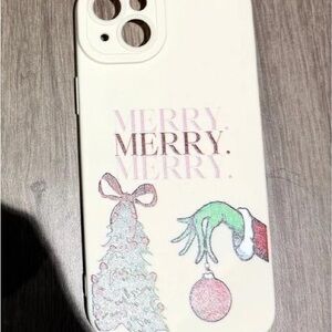 Holiday White Phone Case with Festive Design